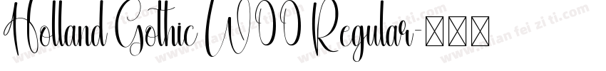 Holland Gothic W00 Regular字体转换